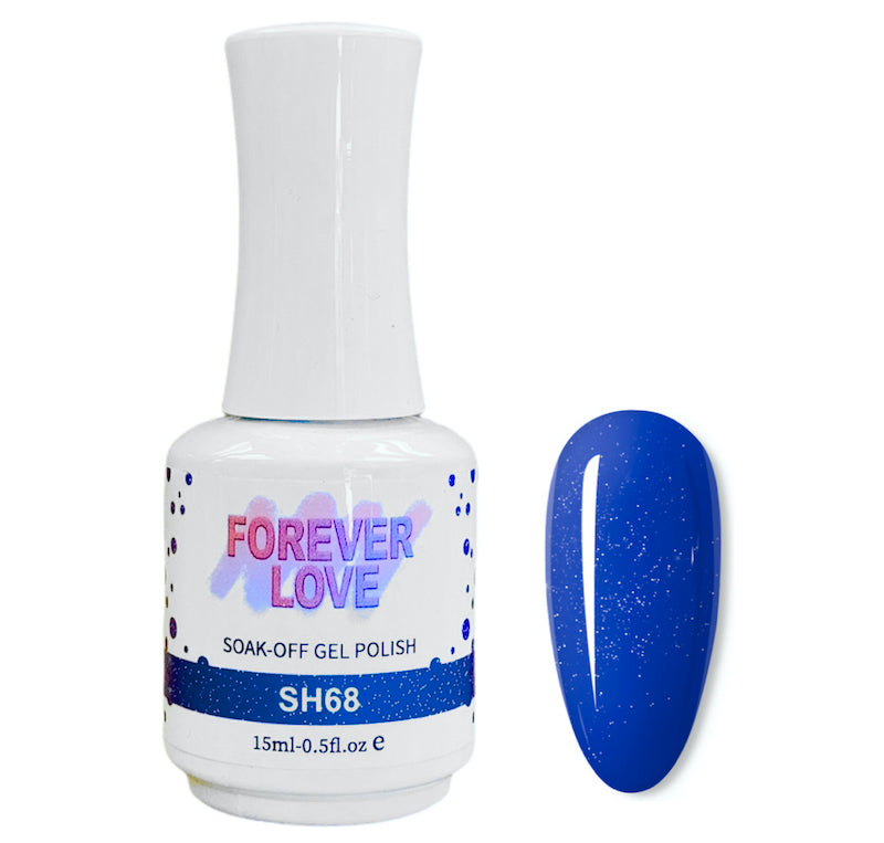 Gel SH68 - Forever Love Shimmer Gel Nail Polish Blue