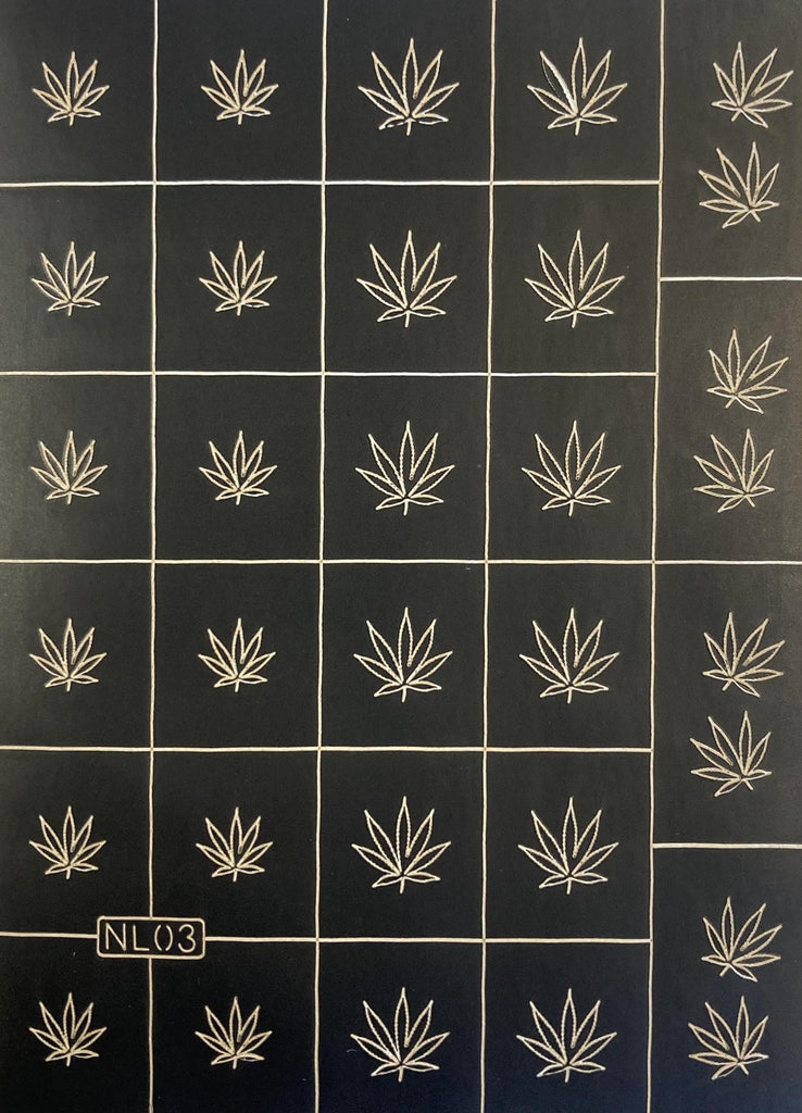 Forever Love AirBrush Nail Art Sticker Decals Weed Marijuana Cannabis