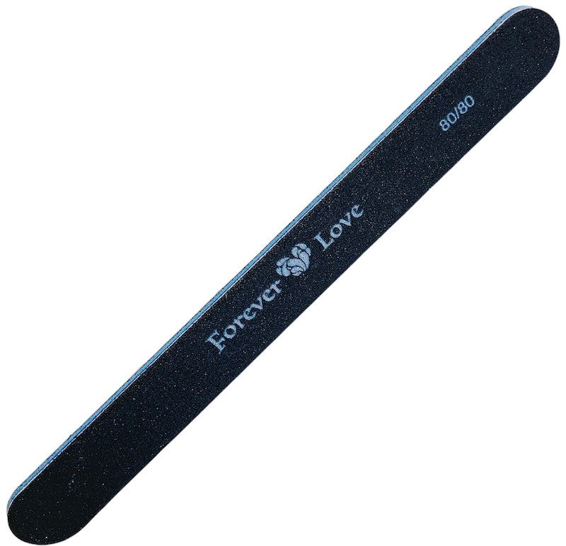 File 80/80 ( Black Straight) - Forever Love Professional Double Sided Nail Files