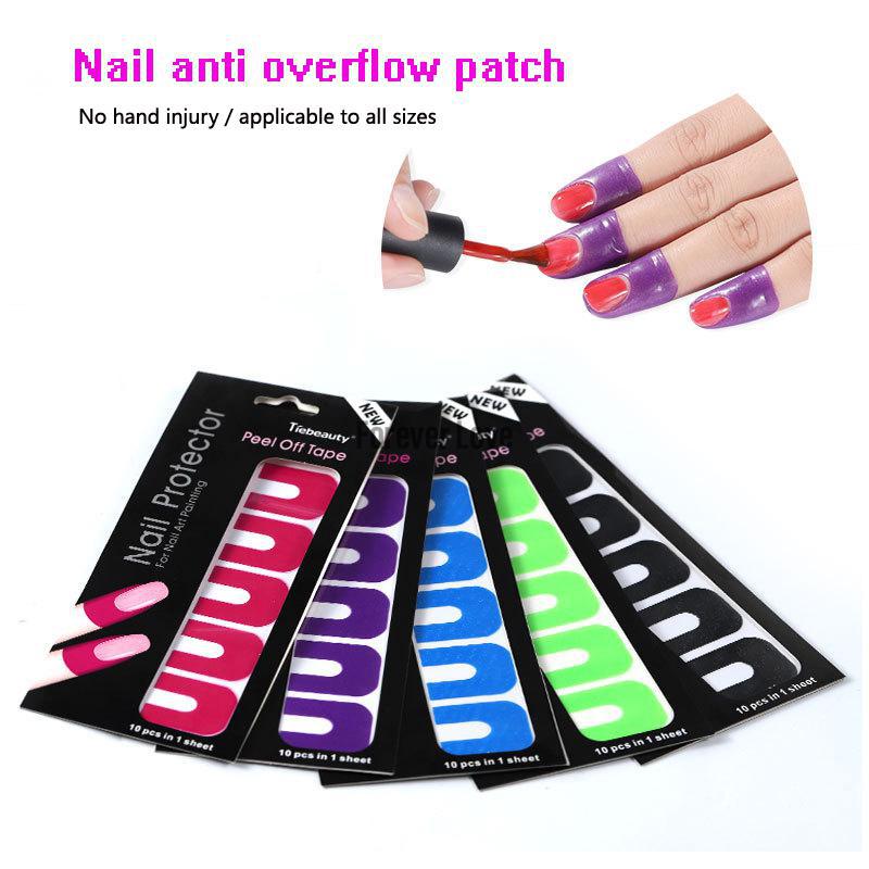 Forever Love Nail Art Charms Nail Anti Overflow Patch Anti Spill U Shaped Stickers