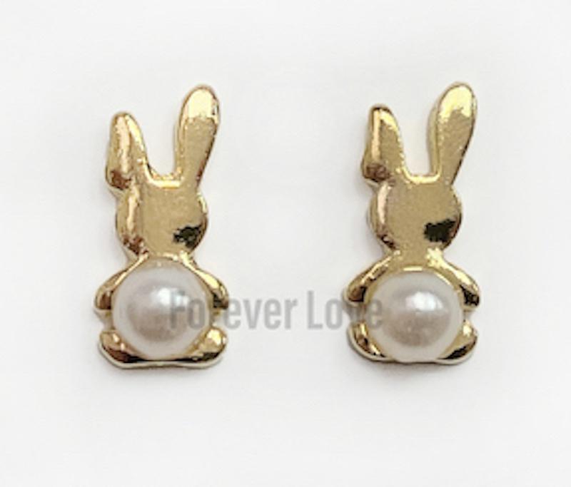 Forever Love Nail Art Charms Rabbits Bunnies