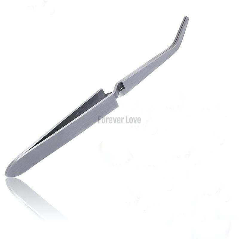 Clamps 02 - Stainless Steel Acrylic Nail Pinching Tool Nail Clamp Tweezers for Acrylic and Gel Nails - C Curve Nail Art Sculpting Tool