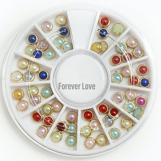 Forever Love Nail Art Charms Wheel Design Decorations