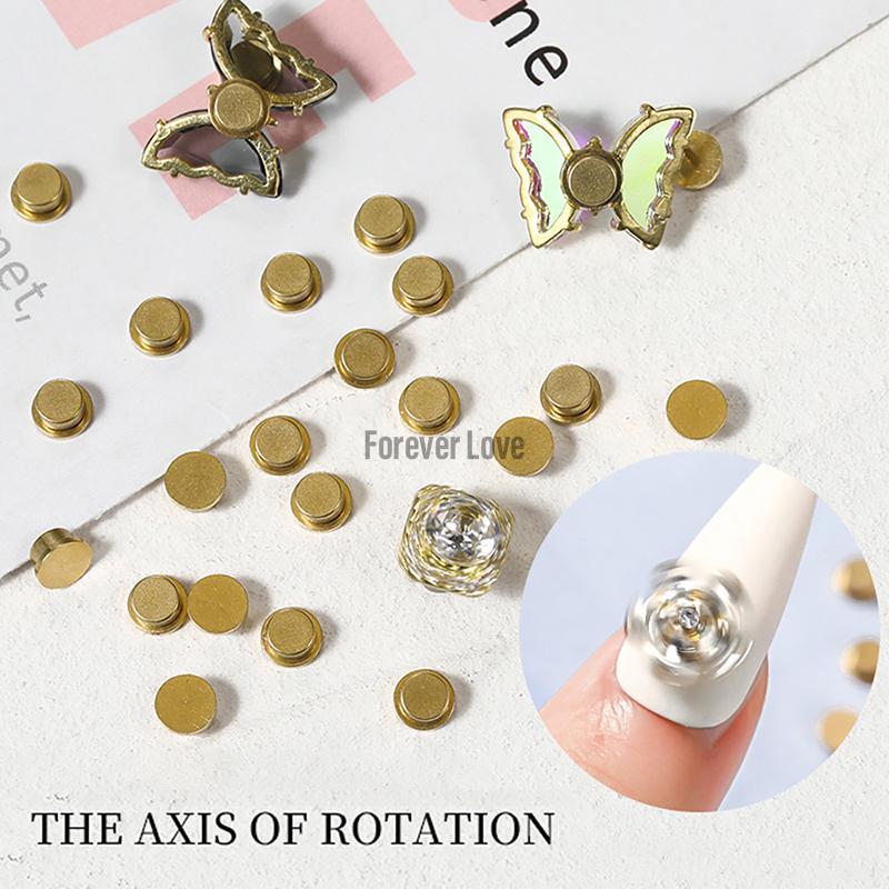 Forever Love Nail Art Charms Rotating Spinning Nail Charms Rotary Bearing