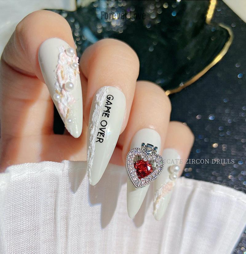 Forever Love Nail Art Charms Hearts