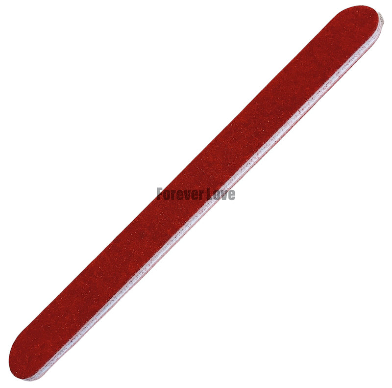 File 80/80 ( Red Straight) - Forever Love Professional Double Sided Nail Files